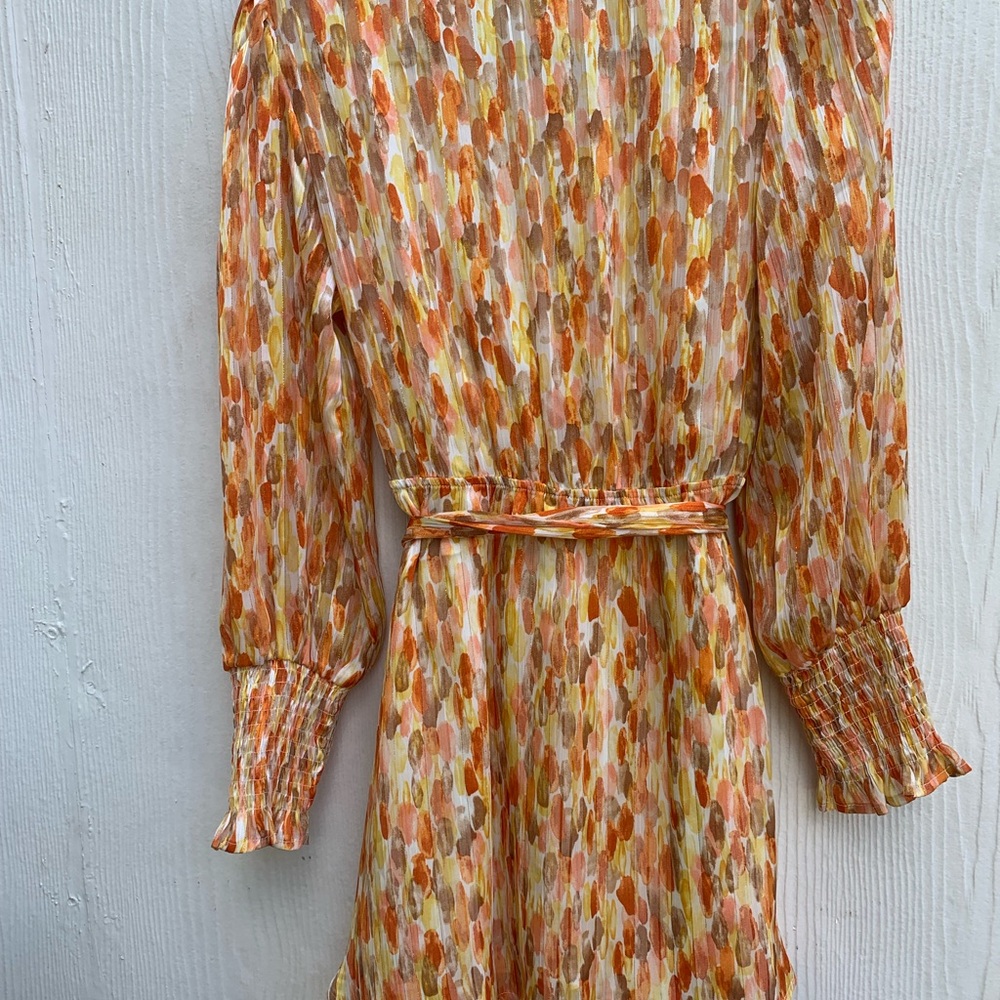 Elegant Multicolor Long Sleeve Dress
